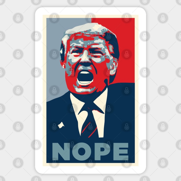 Nope Donald Trump Sticker by SubtleSplit